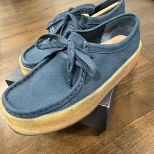 Price Drop! Clark’s Wallabee Nubuck Blue Leather